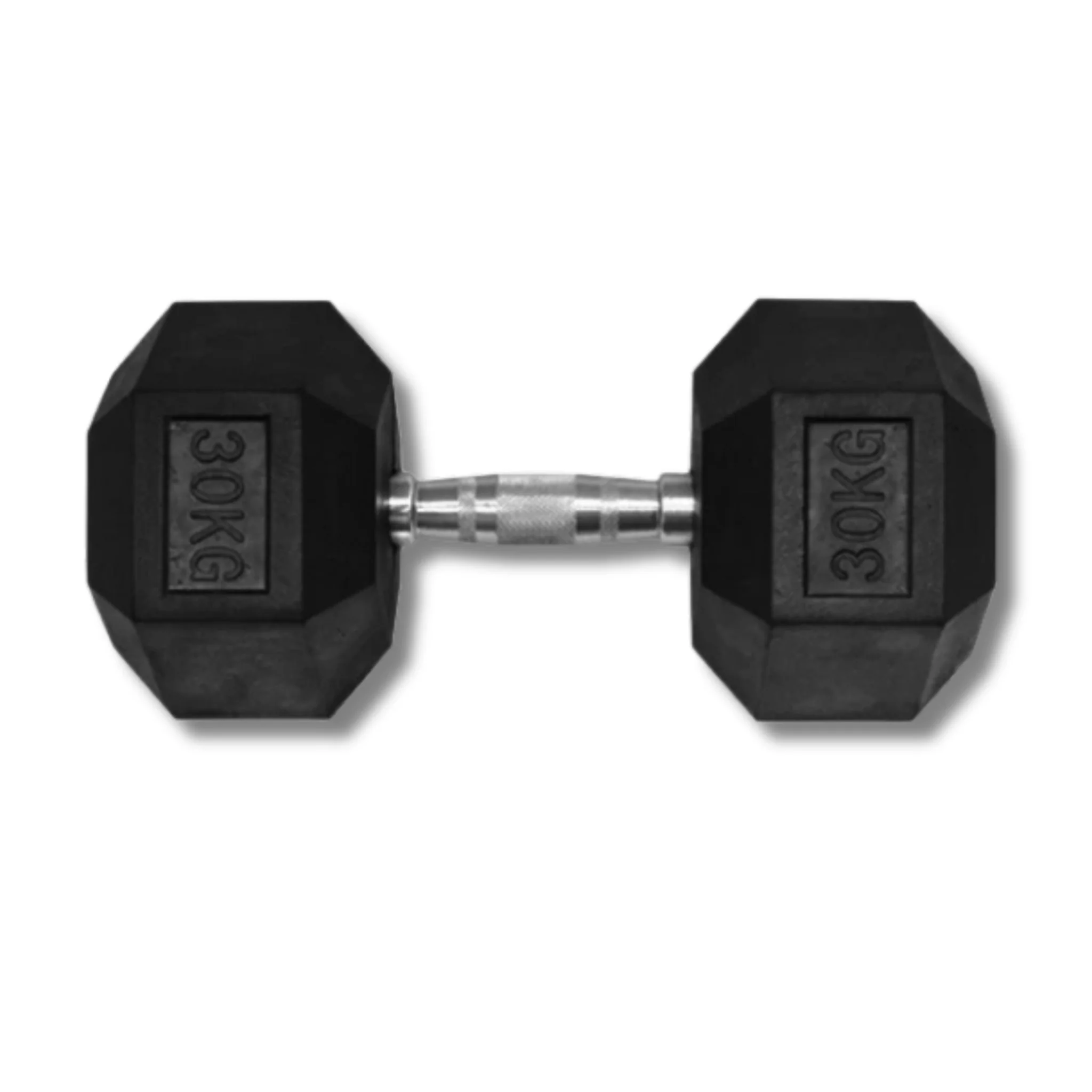 30KG HEX DUMBBELL - RUBBER COATED (Sold Individually)